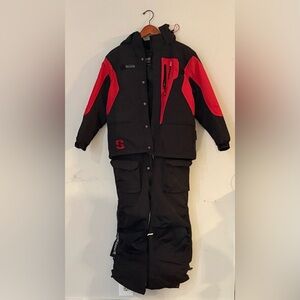 Youth black and red Stryker Ice Fishing Snow Bibs and Jacket size 12 $350